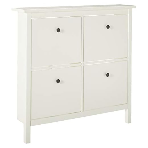 HEMNES, skoskåp med 4 fack, vit