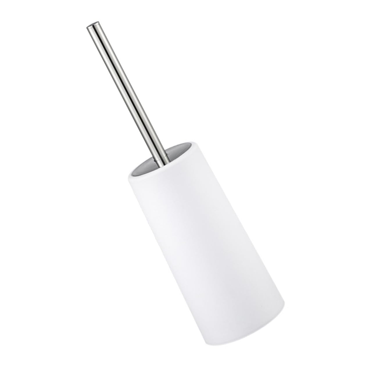 Brosse WC avec support blanc et poils denses pour salle de bain