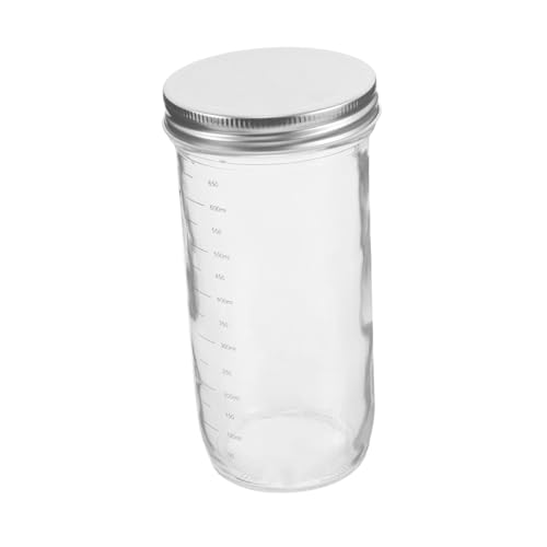 EXHUMKY Vidrio Hermético Frascos de Almacenamiento Encurtidos y Salsa de Material de Alimenticio de Limpiar y Observar