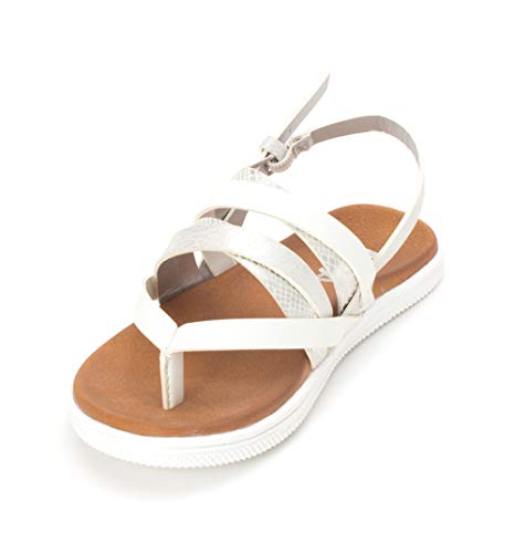 MIA Kids Little Girl's Sara White Strappy Sandals Shoes Sz: