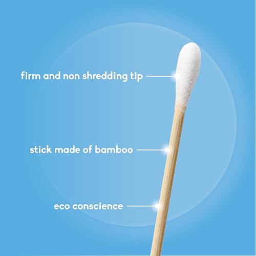 The Humble Co Bamboo Cotton Swabs, 600 Count - White Cotton Buds for Ears, Makeup, Baby Care & Cleaning - Personal Hygiene Essentials & Toiletries - Daily Products for Travel & Home - Thumbnail 3