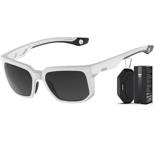 ATTCL Bundle HD Night Driving Glasses for Men: Anti Glare Yellow Tinted Night Vision Driving Glasses for Glare Reduction and Nighttime Driving:(2238B-White-Grey)+(2238-yeshi)2
