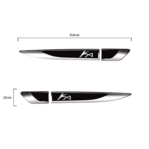 Par De Aplique Lateral Ford Ka 2015/2019 Emblema Resinado