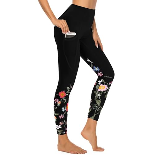 Women's Workout Leggings with Pockets High Waisted...