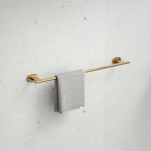 Image of LAPO 304 Stainless Steel Combo Bathroom Accessories Set (24 inch Towel Rod, Single Soap Holder, Tumbler Holder) Bathroom Accessories- (Kik- 3 Piece Combo Set,Gold Finish)