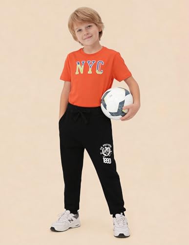 Image of U.S. Polo ASSN. Knitted Cotton Joggers for Boys - Mid Rise, Regular Fit, Brand Printed Joggers for Kids
