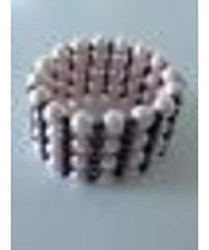 pearlized pink beaded stretch bracelet