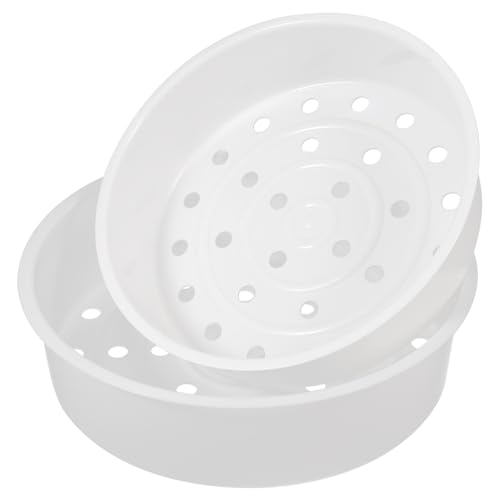 OFFIGAM 2個 炊飯器用蒸し器バスケット 耐熱プラスチック製 蒸気循環で均一加熱 対応 電気炊飯器 スチーマー適用 蒸し料理用キッチンアクセ