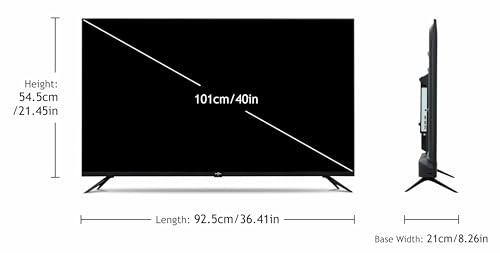Image of 101 cm (40 inches) Glow Series Full HD Smart QLED Android TV BAZ40S (Black)