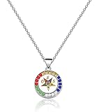 Scwasen OES Sorority Paraphernalia Gift - Order of The Eastern Star Bracelet & Necklace - OES Jewelry for Women