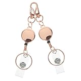 MUELODSIC 2 Stück Teiliges Ausziehbares Schlüsselanhänger- Metall Schlüsselanhänger mit Retractable Badge Holder Robuster Karabiner Schlüsselband für Ausweishüllen Praktisch für