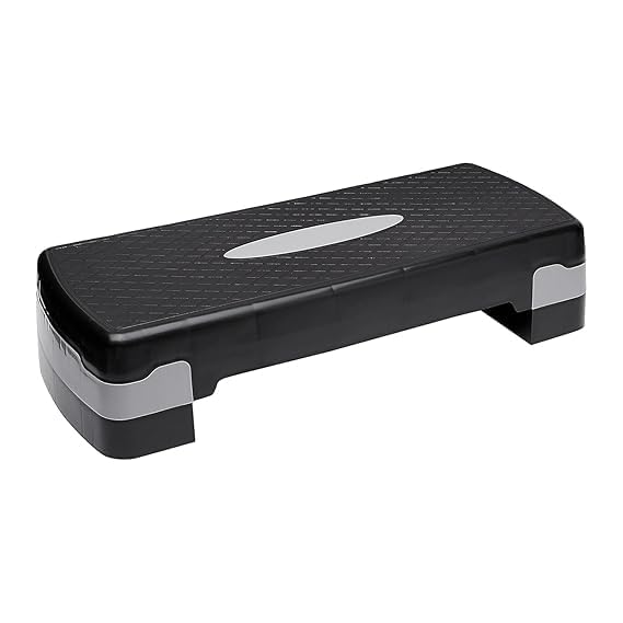 Adjustable Aerobic Stepper Platform for Exercise & Workout, Anti-Slip Textured Surface, Height Adjustable Fitness Step Board for Home Gym, Cardio & Aerobic Training (Grey)-image-22