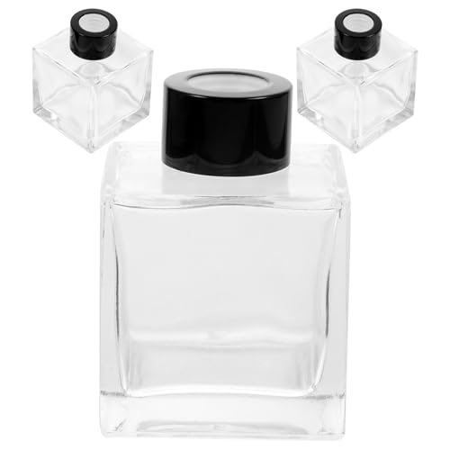 CHICAMPERA 3個 小型ガラス香桾r アロマオイル用 詰め替え可能 持続香り拡散 リードスティック対応 コンパクト軽量 室内空間用 ランダムカラー