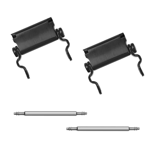 Adaptateur de montre 20 mm acier noir pour corriger le jeu du bracelet d'outils