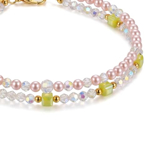 Tobillera de cristal hecha a mano Cutefox el regalo para ella ideal para verano y ocasiones especiales