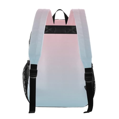 Clear Backpack Women Cute Blush Pink Light Blue Gradient Kids Girls Backpack Boys Approved See through Bag3
