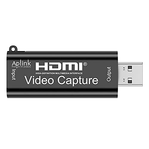Capture Card, AplinK HDMI to USB 2.0 Video Capture Device, 1080P HD 30fps Broadcast Live and Record Video Audio Grabber for Gaming, Streaming, Teaching, Video Conference (B06XGFTBFK) Amazon Price History, Amazon Price Tracker