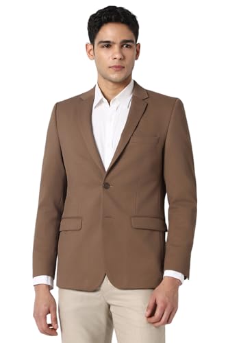 Image of Peter England Textured Knit Single-Breasted Blazers