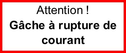 GR10R Gâche électrique encastrée à rupture 12 VDC avec têtière