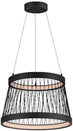 ET2 Lighting E20982-BK Loom - 42W 2 LED Pendant-15 Inches Tall and 18.75 Inches Wide