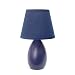 Simple Designs LT2009-BLU Mini Oval Egg Ceramic Table Lamp, Blue