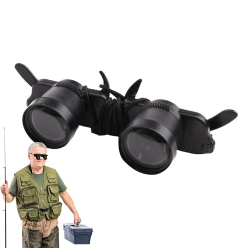 Prismáticos para pesca, prismáticos para pesca al aire libre, lupas binoculares de alta resolución, telescopio binocular portátil con 3 aumentos ópticos para observación de aves, deportes, conciertos