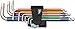 Wera 05022669001 L-Key Set 3950 Spkl/9 SM Metric of Stainless Steel,MULTI