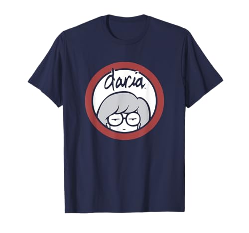 Photo de MTV Daria Classic Red Outline T-Shirt Homme Bleu S Classic Manche Mi-Longue Tee