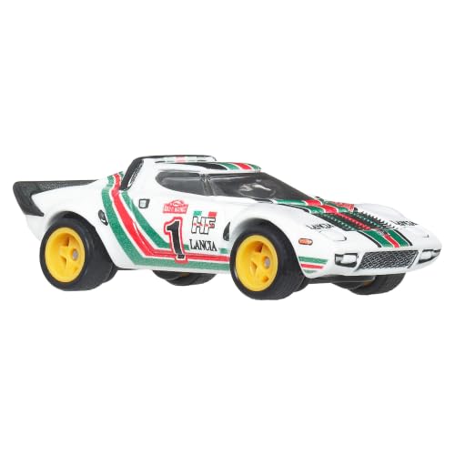 Image of Hot Wheels Premium Car Culture Collectible Toy Car, 1:64 Scale Die-Cast Lancia Stratos, Eurospeed Vehicle with Real Riders Tires
