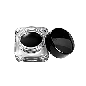 Black Gel Eyeliner,Gel Eyeliner Matte,Makeup Drama Gel Eyeliner with Brush Beauty Cosmetic Last for All Day Long(0.18oz./5g)
