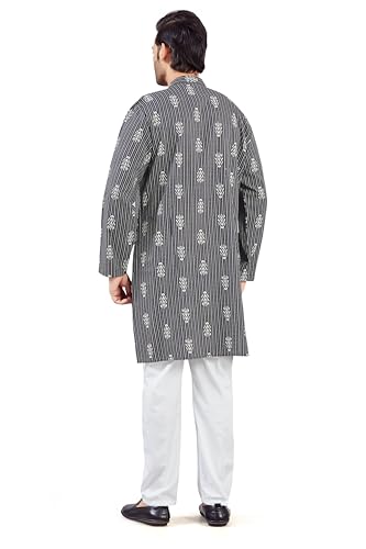 Image of Studio Shringaar Men's Cotton Relaxed Fit Straight Kurta