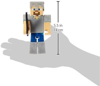 Miniatura 9 de Minecraft, Steve con la Serie Armor Iron, 4 Figuras de Acción.