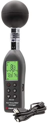 Image of Triplett HSDL300 Heat Stress WBGT Datalogger | Indoor /Outdoor Wet Bulb Globe Temperature Datalogger