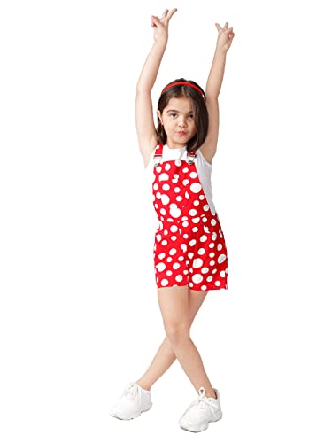 Image of Naughty Ninos Girl's Cotton Pinafore Knee-Length Casual Dress