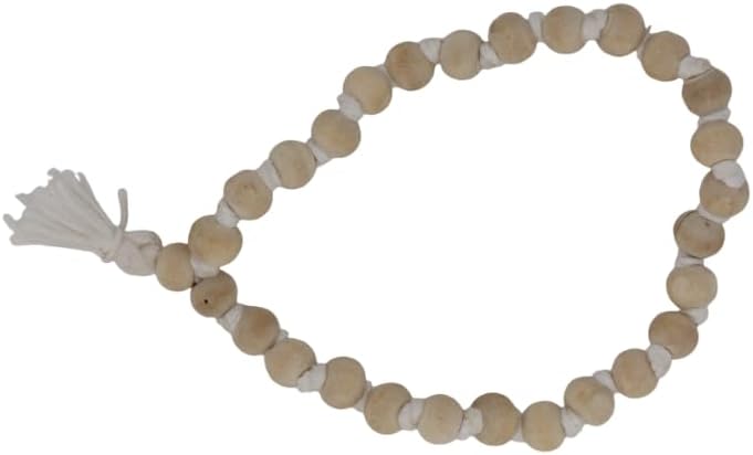 White Tulsi Beads Sumarni Mala (Bracelet) 27+1, 8MM Beads Mala Rosray, Tulsi Sumrni Mala, Prayer Beads Japa Bracelet for Meditation and Spiritual Practice - Image 2