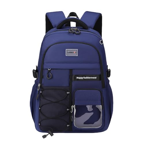 AOMEXAGA Laptop Backpack Large Cool Aesthetic Waterproof Hiking Travel Backpacks Multiple Pockets Book Bag for College Women Men (Navy Blue)
