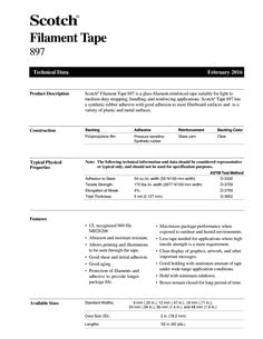 3M (898-18mmx55m) Filament Tape 898 Clear, 18 mm x 55 m [You are purchasing the Min order quantity which is 48 Rolls]