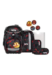 ergobag Pack Set ergonomischer Schulrucksack flexibel 6-teilig Set 1. Klasse Grundschule für Mädchen und Jungen