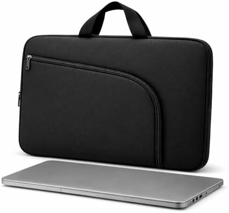 Capa para Notebook 15.6 Polegadas, Resistente à Água, Leve (150g), com Alça e Bolso Frontal, Case Protetora Slim para Trabalho, Faculdade e Viagem, Alça Reforçada, Neoprene - Qualidade Premium