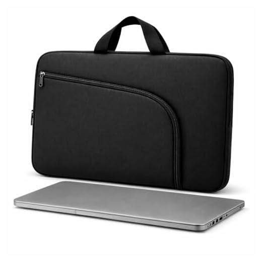 Capa para Notebook 15.6 Polegadas, Resistente à Água, Leve (150g), com Alça e Bolso Frontal, Case Protetora Slim para Trabalho, Faculdade e Viagem, Alça Reforçada, Neoprene - Qualidade Premium