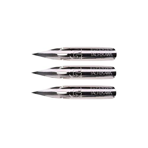 Tachikawa - Comic Pen Nib No.3 - G-Type - Pack Of 3, Black