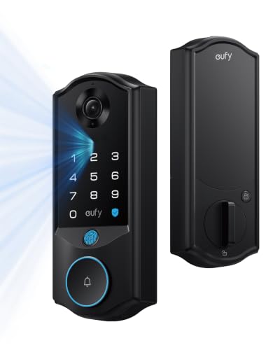 Image of eufy Security Smart Lock E40, Front Door Deadbolt with Facial Recognition | 3-in-1 Smart Entry with Video Doorbell, 2K Camera, Face Unlocking Keyless Entry, 32GB Local Storage, Dual Power, Matter