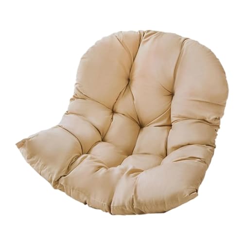 WAJJWI Coussins pour Chaise D'oeuf Suspendu Coussin de Chaise Suspendue, mobilier de Balcon, Tapis de Chaise de Jardin Confortable(Khaki)