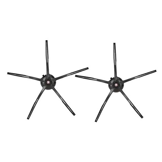 GLOGLOW Escova lateral robótica de varredura, 2 peças de escova lateral ABS preta acessório de substituição para acessórios XIAOMI Roborock S6 S5 E35 E2