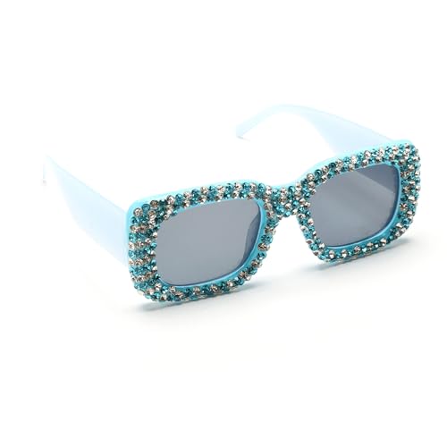 ICARA Square Retro Crystal Rhinestone Sparkling Bejewelled Sunglasses Cute Party Decorations Sun Glasses 5