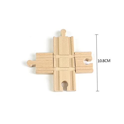 1pc-schakelaarspoor houten trein draaitafel treinstation accessoire gebogen schakelaar tracks expansie compatibel met… - Image 4