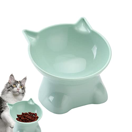 Gamelle surélevée pour Chat, Anti-vomissement, inclinable à 15 degrés | Gamelle Peu Profonde de 13,5 cm, gamelle surélevée pour Chaton, Nourriture et Eau pour Petits Chiens d'intérieur Pewell