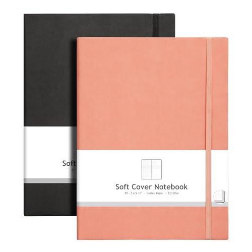 Carnet pointillé B5 pour bullet journal de bureau et d'études cahier souple 120g rose noir
