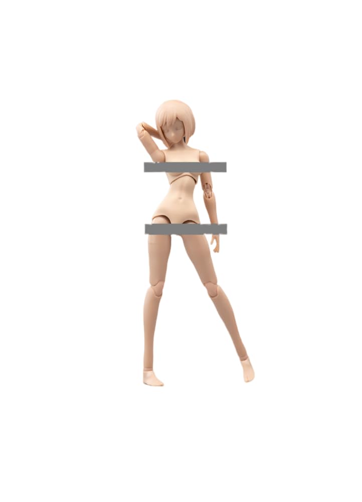HiPlay TBLeague 1:12 Scale Female Half-Seamless Action Figure Body -Tall and Plump Body Shape, Medium Bust and Wheat skin T86-ST02B