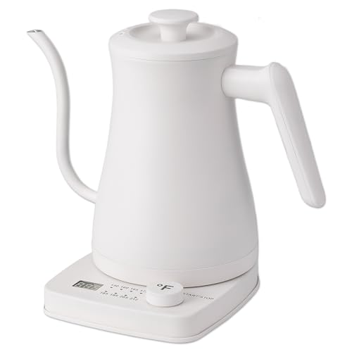 1.0L 1500W Gooseneck Electric Kettle - Stainless Steel Interior - Rapid-Boil - Auto...